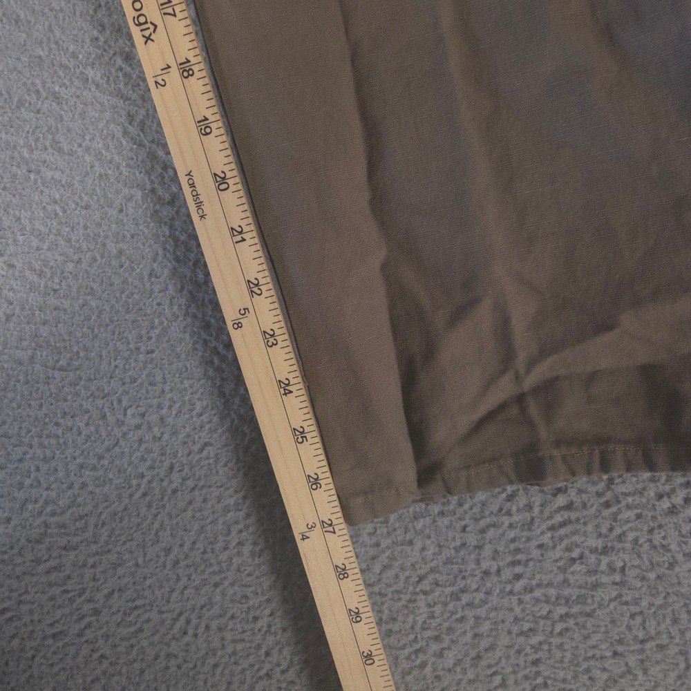 Gap Pants Men 34x29 Grey Straight Leg Cotton Linen Drawstring Waist Casual Chino - Picture 3 of 9